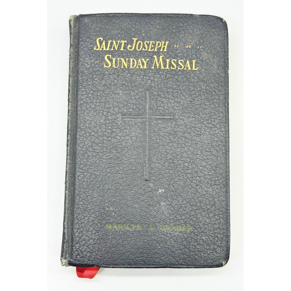 Saint‎ Joseph Sunday Missal Black Large Type Latin English Edition 1953 1957